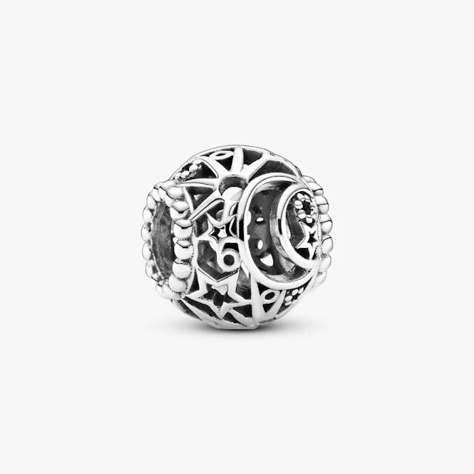 Openwork Sun Stars & Moon Charms