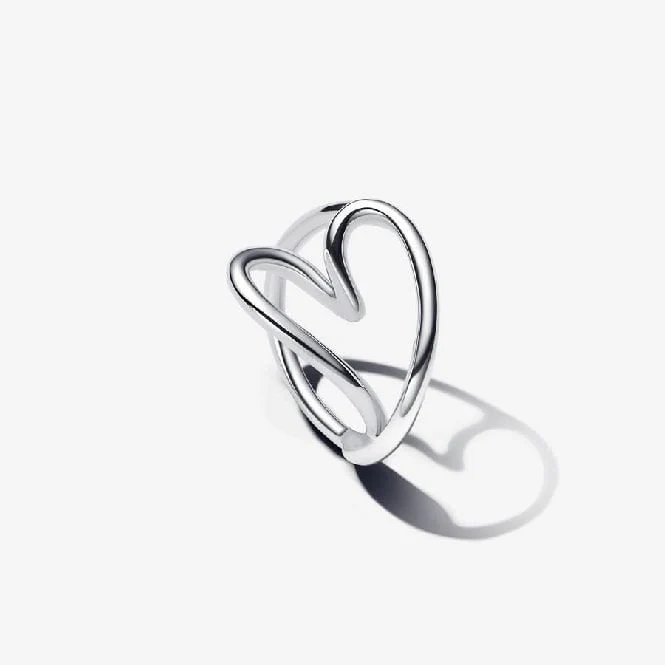 Organically Shaped Heart Ring, Size 58