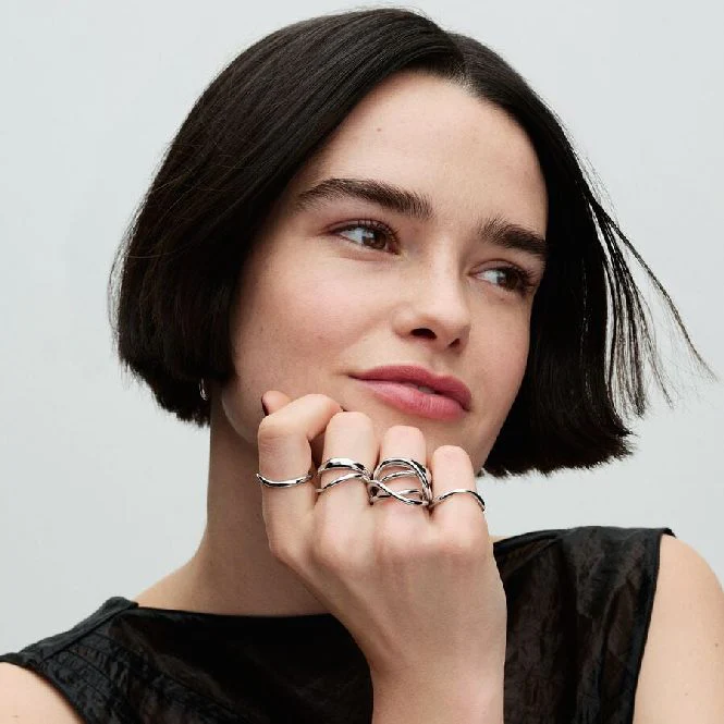 Organically Shaped Stacking Rings, Size 48 - Image 4