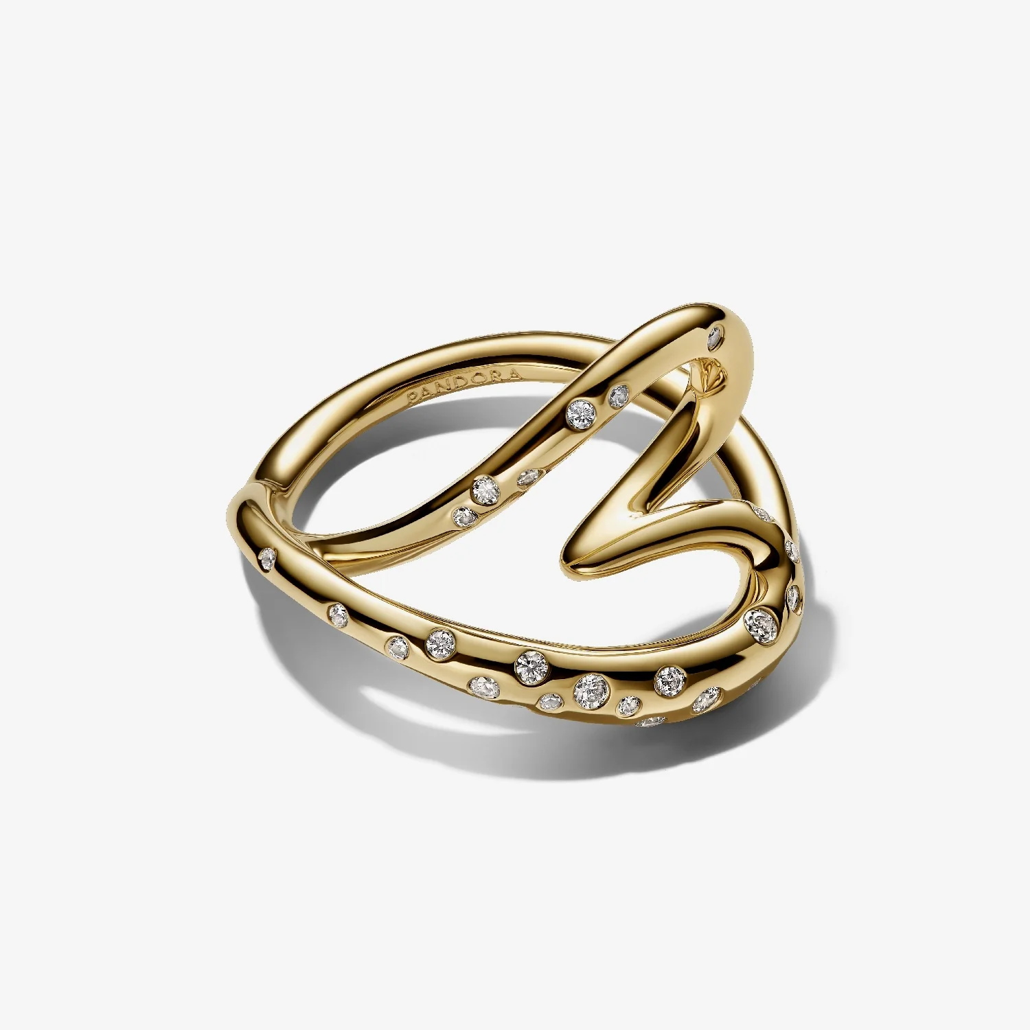 Organically Shaped Stone-Set Heart Ring, Size 50 - Image 2