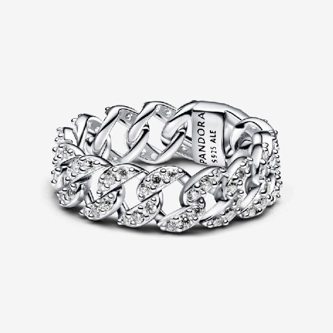 Pave Cuban Chain Ring, Size 58