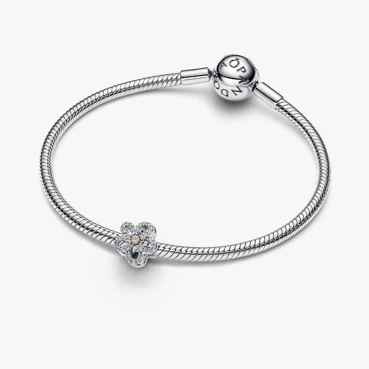 Pave Flower Openwork Charms - Image 3