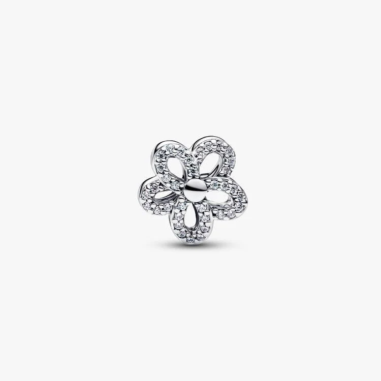 Pave Flower Openwork Charms - Image 4