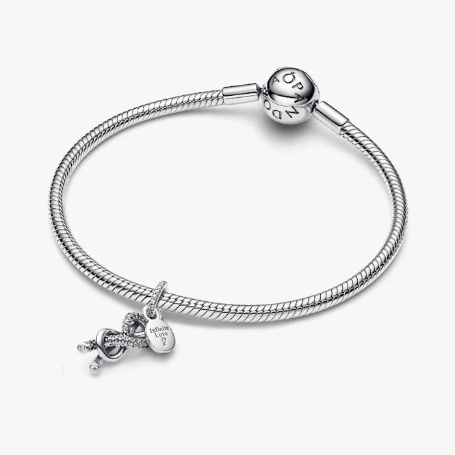 Pave Infinity Knot Dangle Charms - Image 4