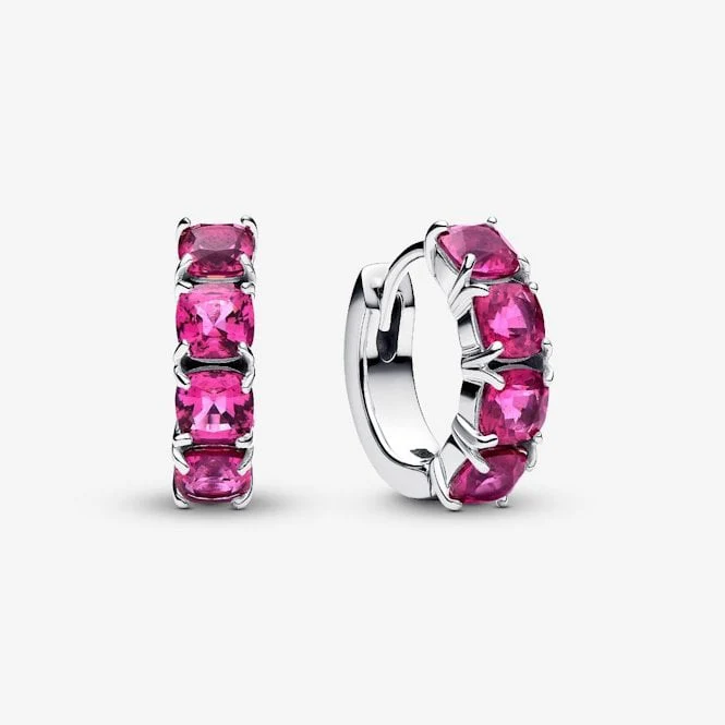 Pink Hoop Earrings