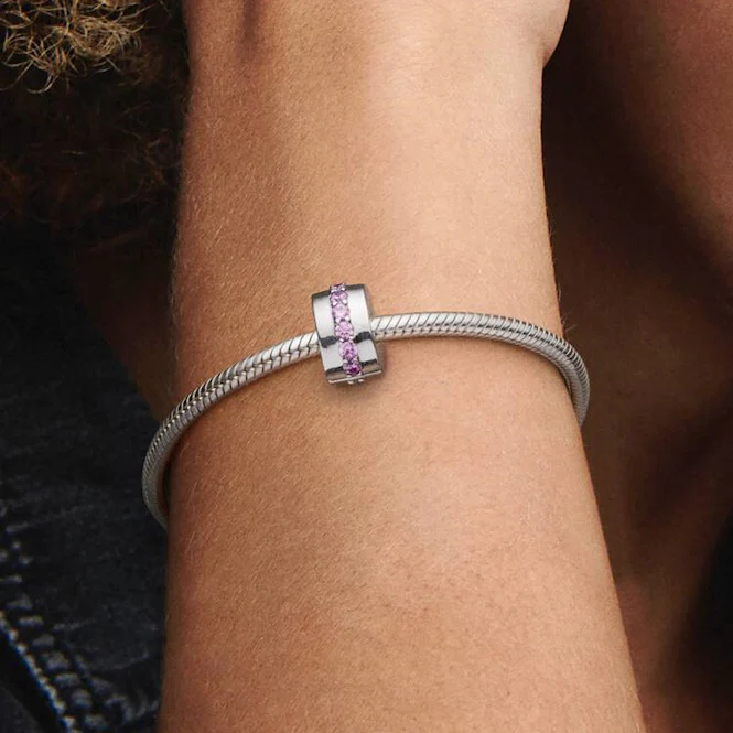 Pink Sparkling Row Clip Charms - Image 3