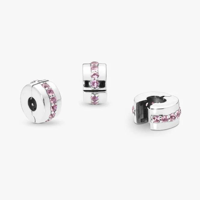 Pink Sparkling Row Clip Charms - Image 4