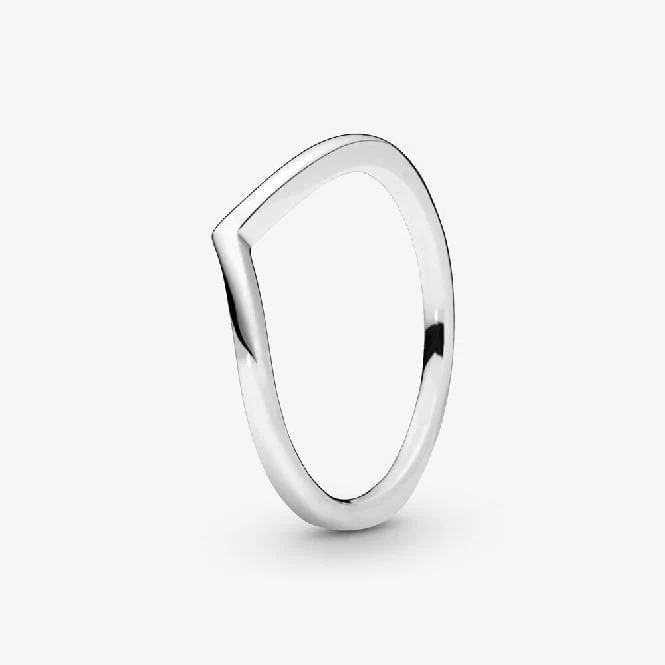 Polished Wishbone Ring, Size 64