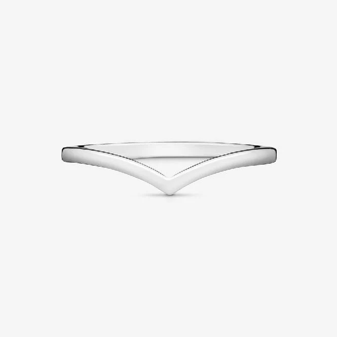 Polished Wishbone Ring, Size 48 - Image 3