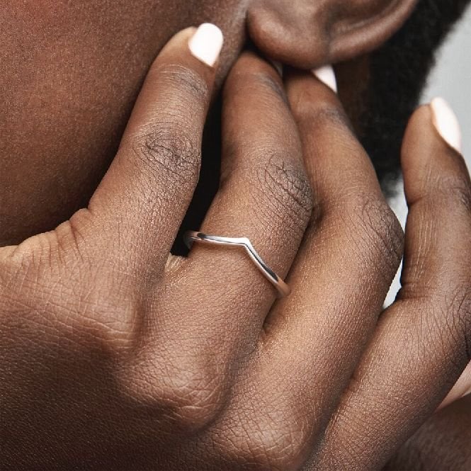 Polished Wishbone Ring, Size 48 - Image 4
