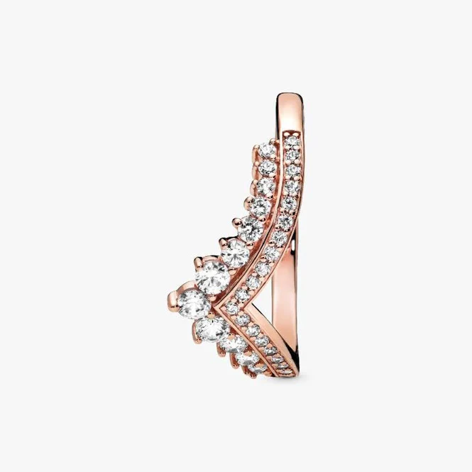 Rose Princess Wishbone Ring, Size 48 - Image 4