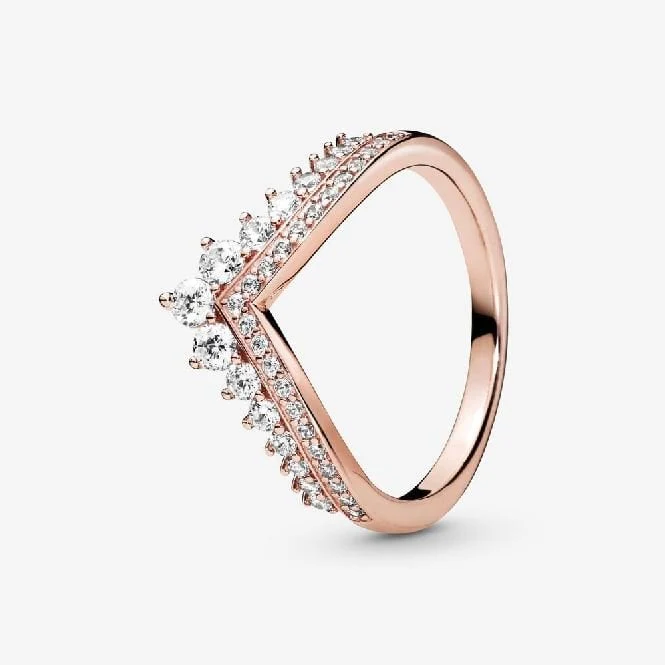Rose Princess Wishbone Ring, Size 60