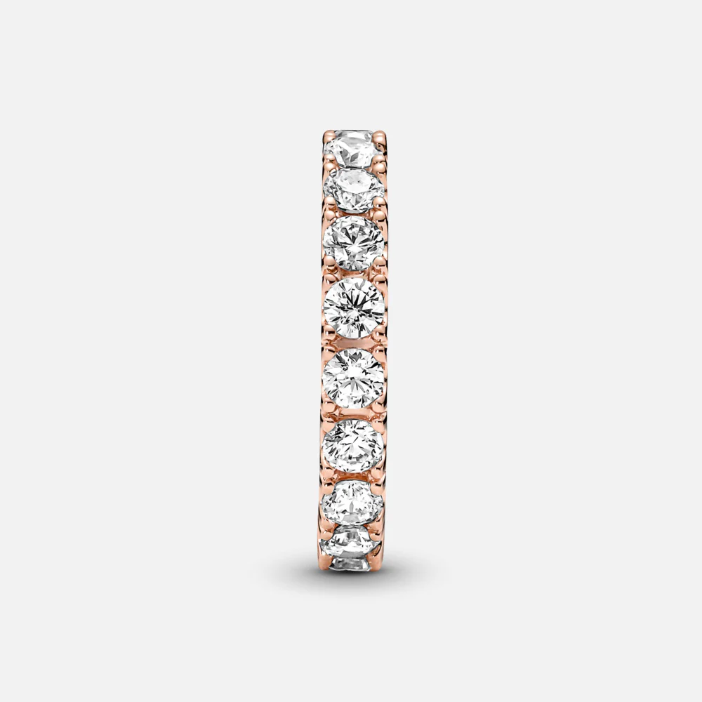 Rose Sparkling Row Eternity Ring, Size 48 - Image 4