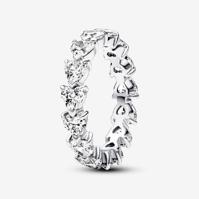 Row of Hearts Eternity Ring, Size 52