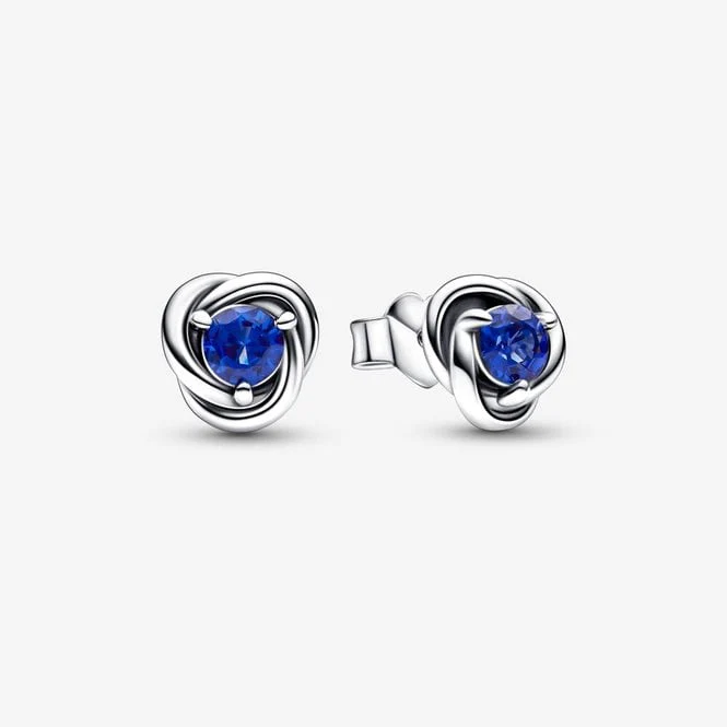 September Birthstone Eternity Circle Stud Earrings
