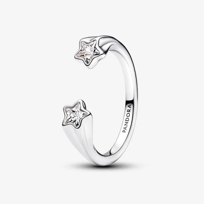 Shooting Stars Open Ring, Size 54