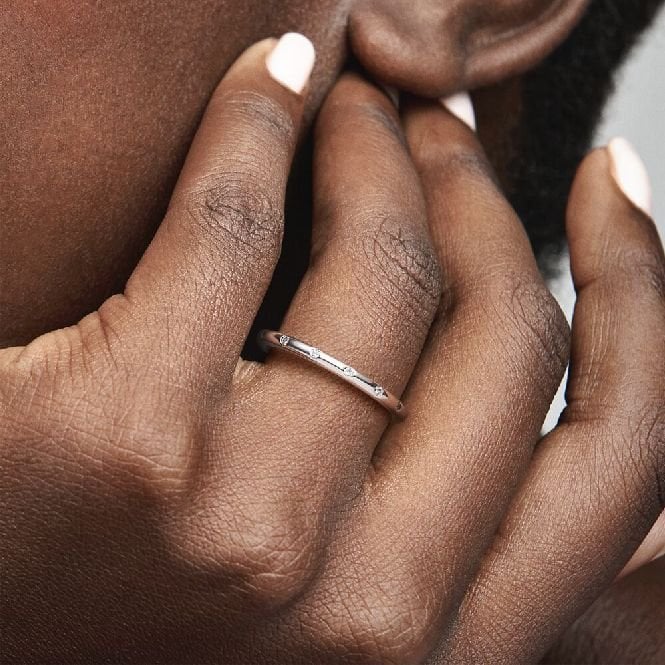 Simple Sparkling Band Ring, Size 48 - Image 3
