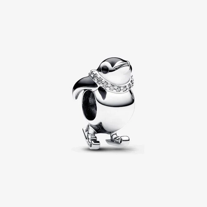 Skiing Penguin Charms