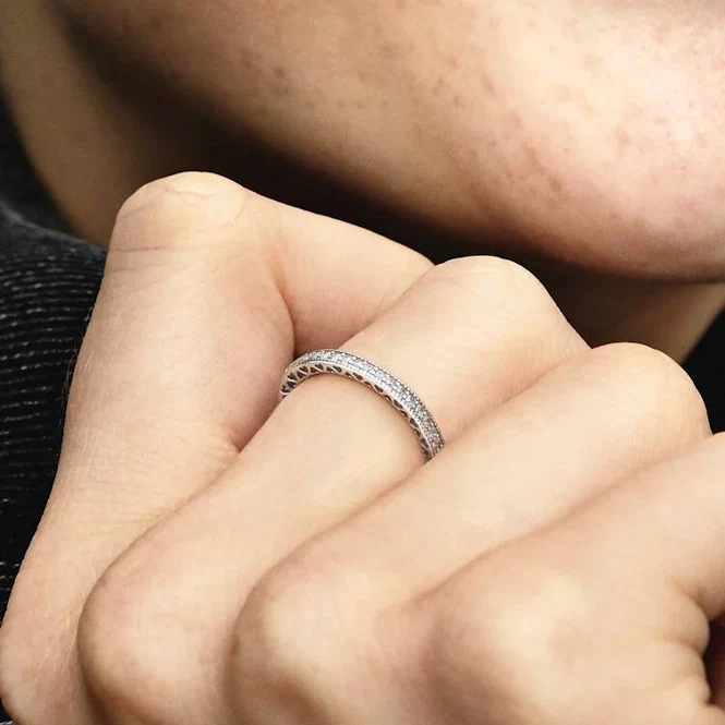 Sparkle & Hearts Ring, Size 48 - Image 3
