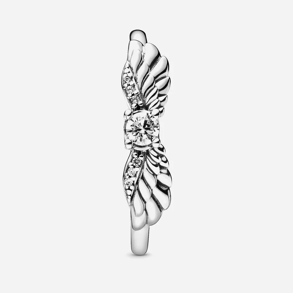 Sparkling Angel Wings Ring, Size 54 - Image 2