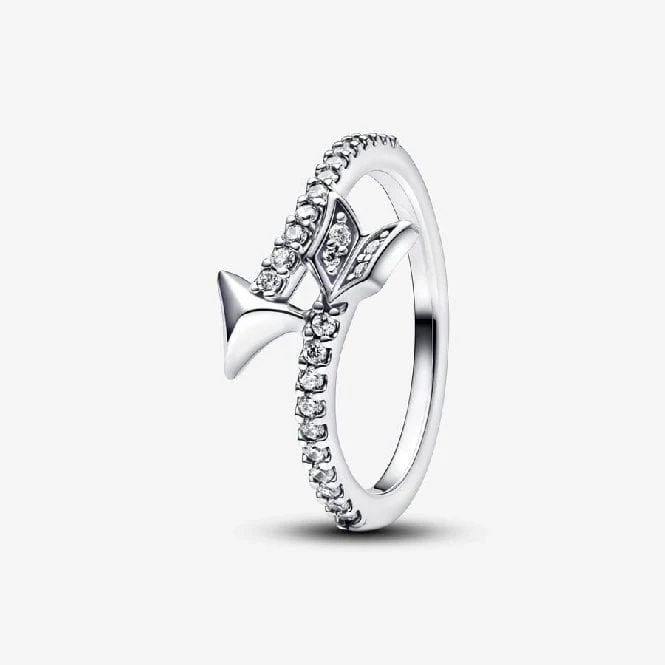 Sparkling Arrow Ring, Size 58