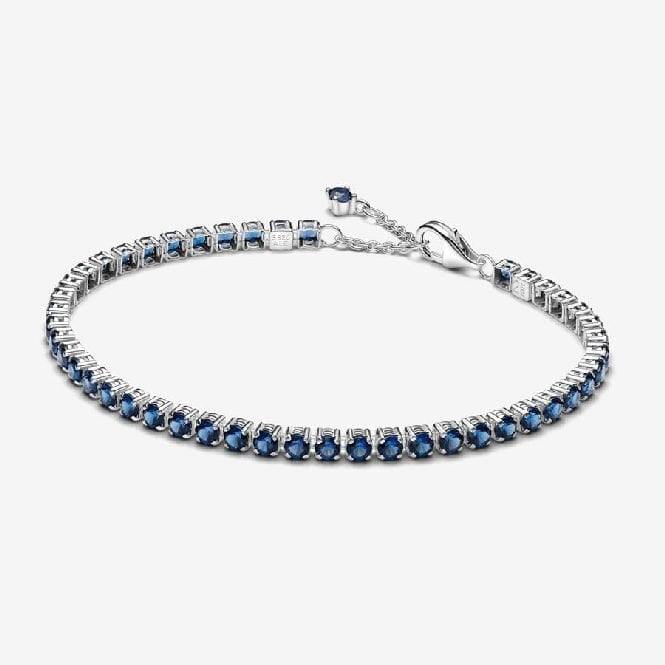 Sparkling Blue Tennis Bracelet, 20cm