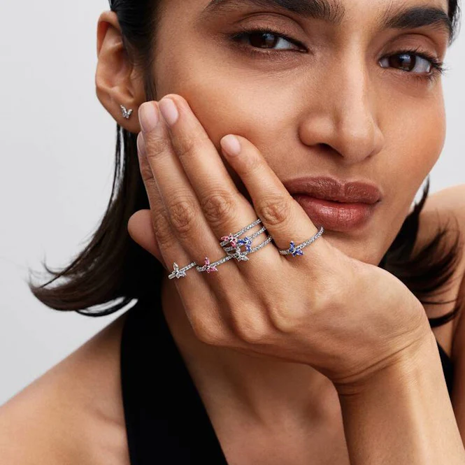 Sparkling Butterfly Ring, Size 52 - Image 3