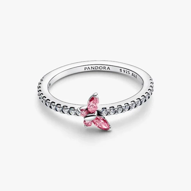 Sparkling Butterfly Ring, Size 52 - Image 2
