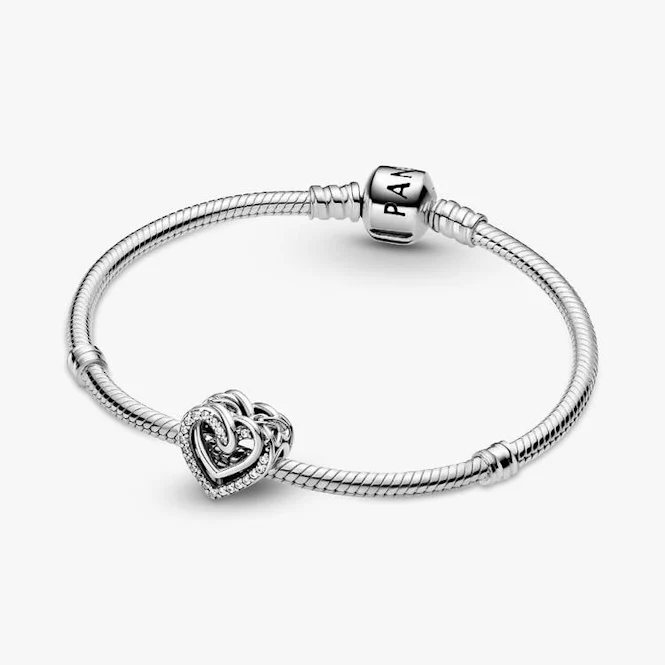 Sparkling Entwined Hearts Charms - Image 3