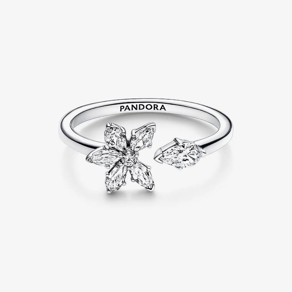 Sparkling Herbarium Cluster Open Ring, Size 52 - Image 2