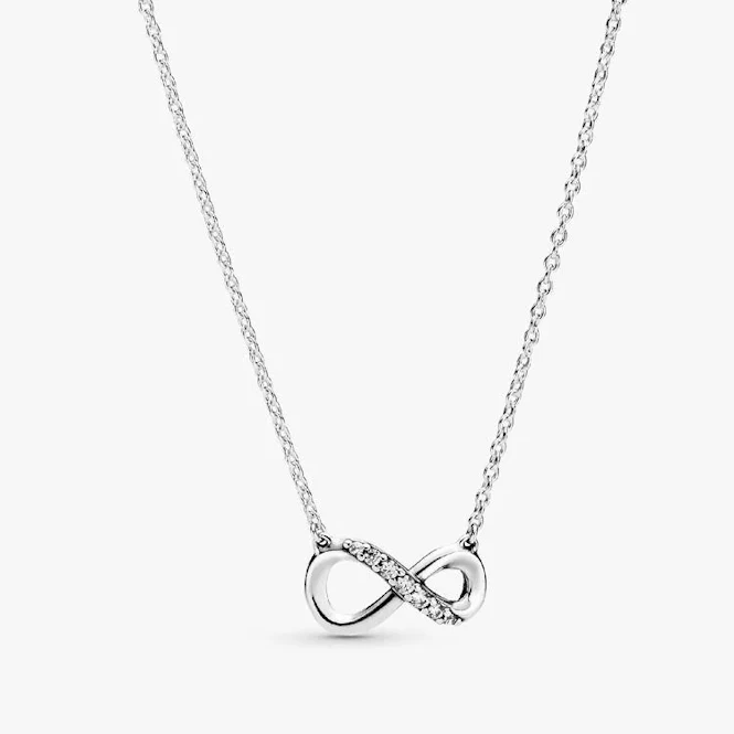 Sparkling Infinity Collier Necklace, 50cm
