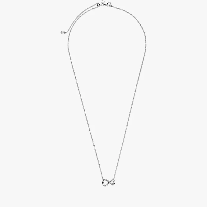 Sparkling Infinity Collier Necklace, 50cm - Image 2