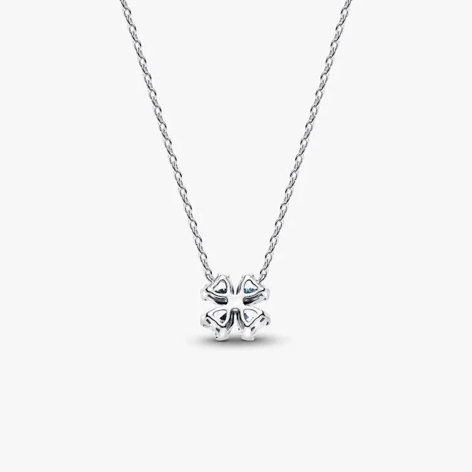 Sparkling Lucky Clover Pendant Necklace - Image 4