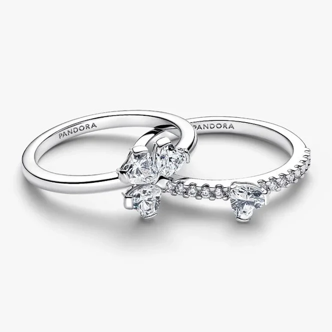 Sparkling Lucky Clover Splittable Ring, Size 50 - Image 3