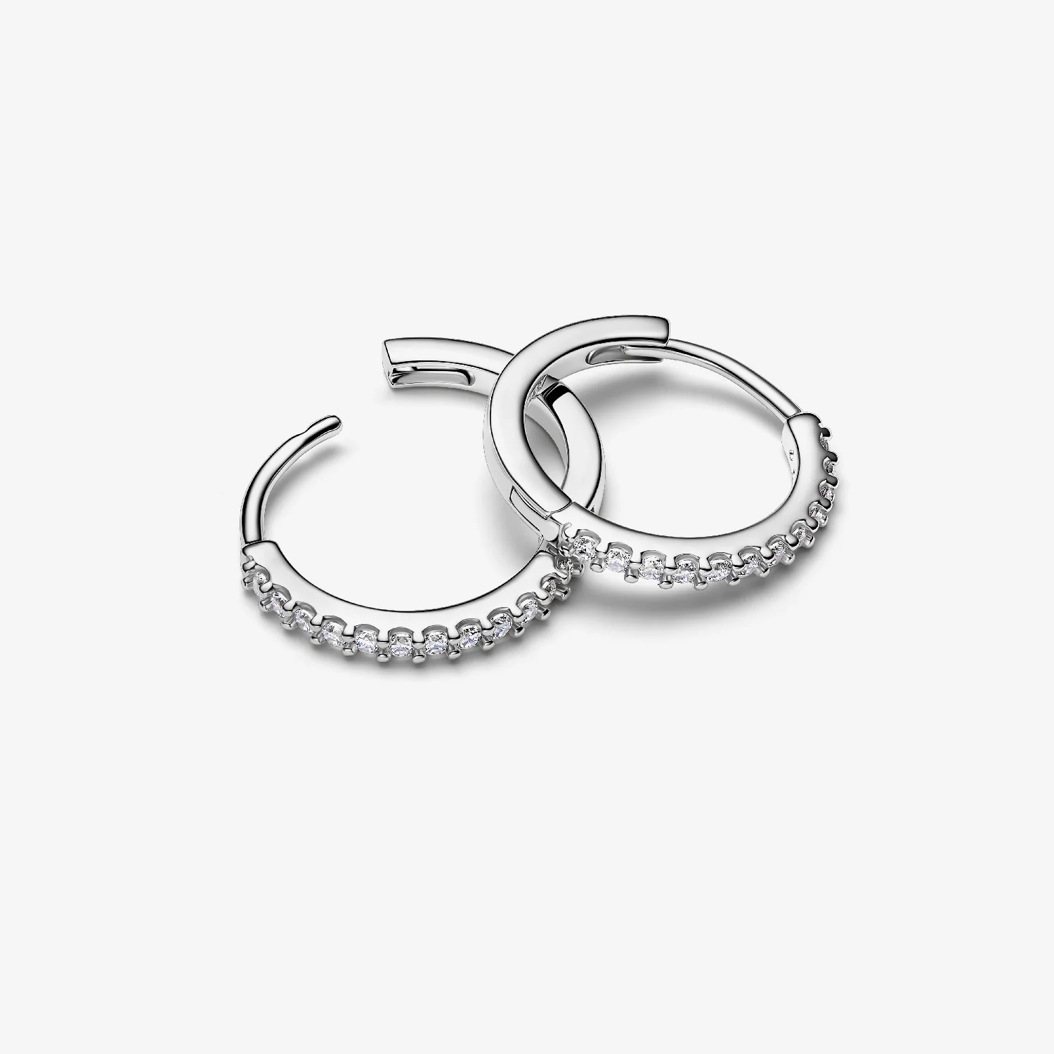 Sparkling Mini Hoop Earrings - Image 2