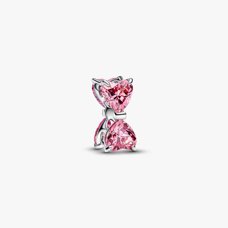 Sparkling Pink Bow Charms