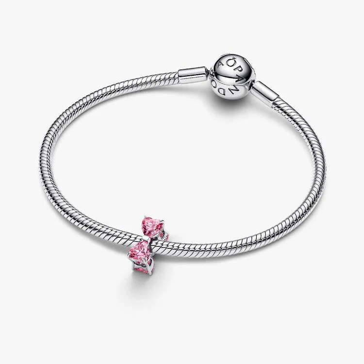 Sparkling Pink Bow Charms - Image 3