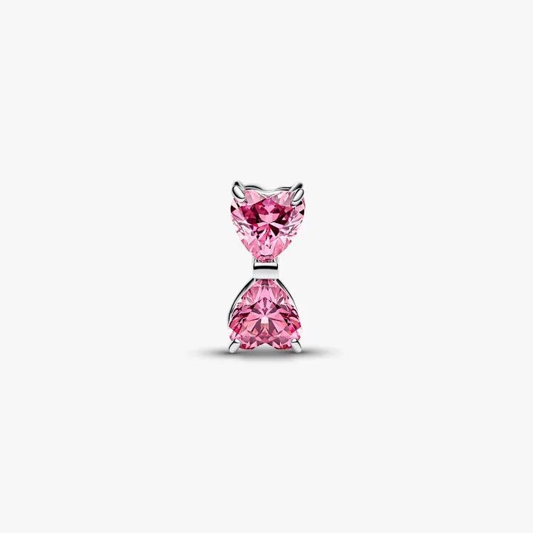 Sparkling Pink Bow Charms - Image 4
