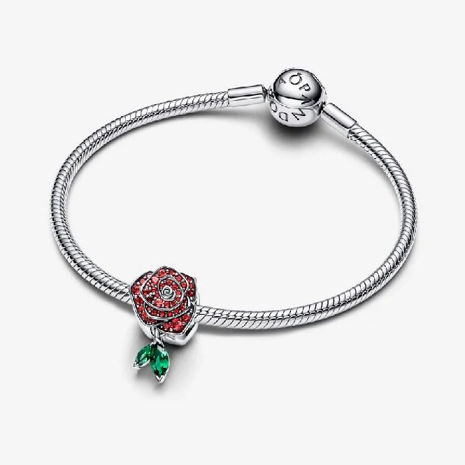 Sparkling Rose in Bloom Charms - Image 2