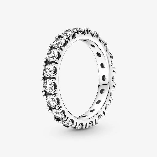 Sparkling Row Eternity Ring, Size 54