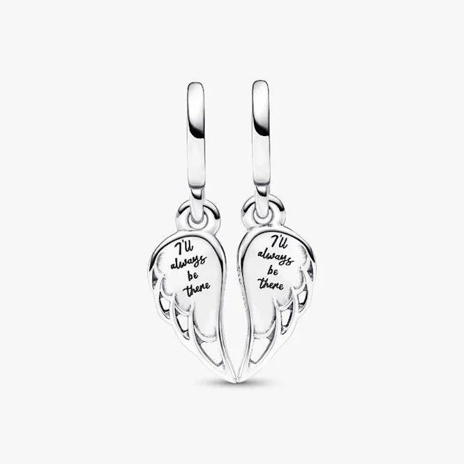 Sparkling Splitable Angel Wings Dangle Charms - Image 2