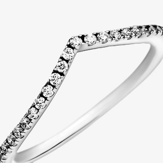 Sparkling Wishbone Ring, Size 44 - Image 4