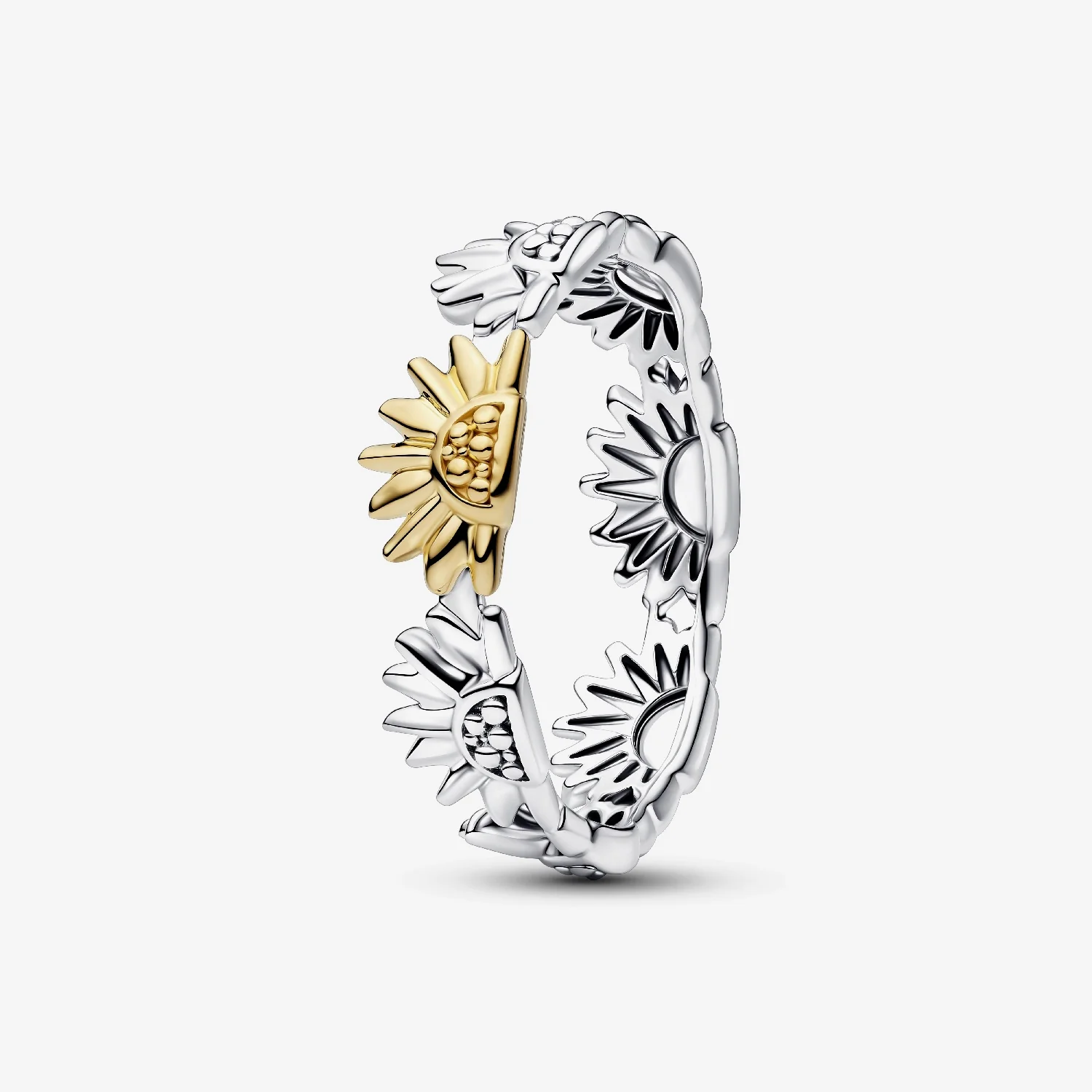 Sunflower Two-Tone Band Ring, Size 50 - Image 2