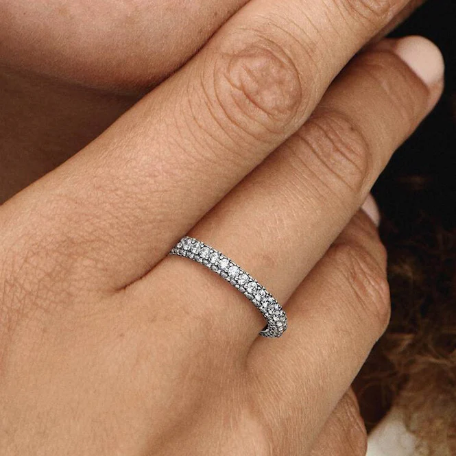 Timeless Pave Single-Row Ring, Size 52 - Image 3
