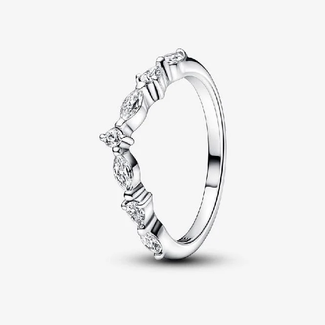 Timeless Wish Sparkling Alternating Ring, Size 54