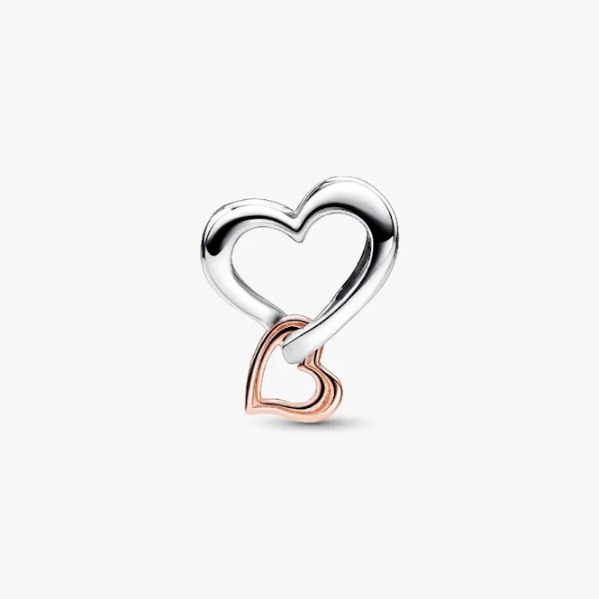 Two-Tone Openwork Infinity Heart Charms - Image 4