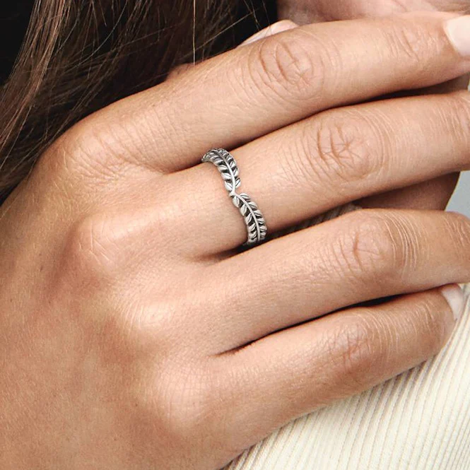 Wheat Grains Wishbone Ring, Size 48 - Image 3