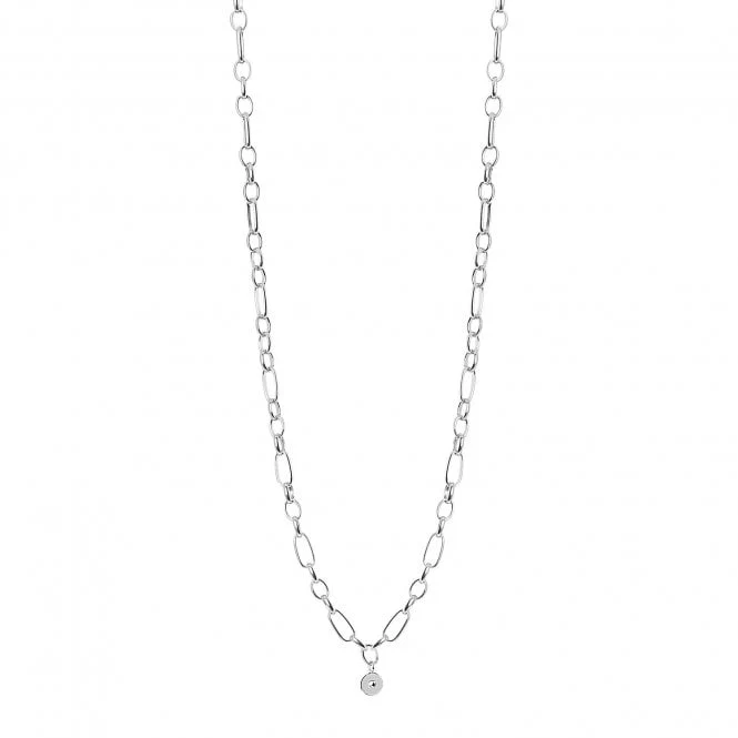 Amoa Multi-link Silver Necklace, 61.5cm