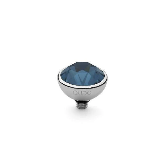 Bottone Silver and Montana Blue Ring Gem Top, 10mm