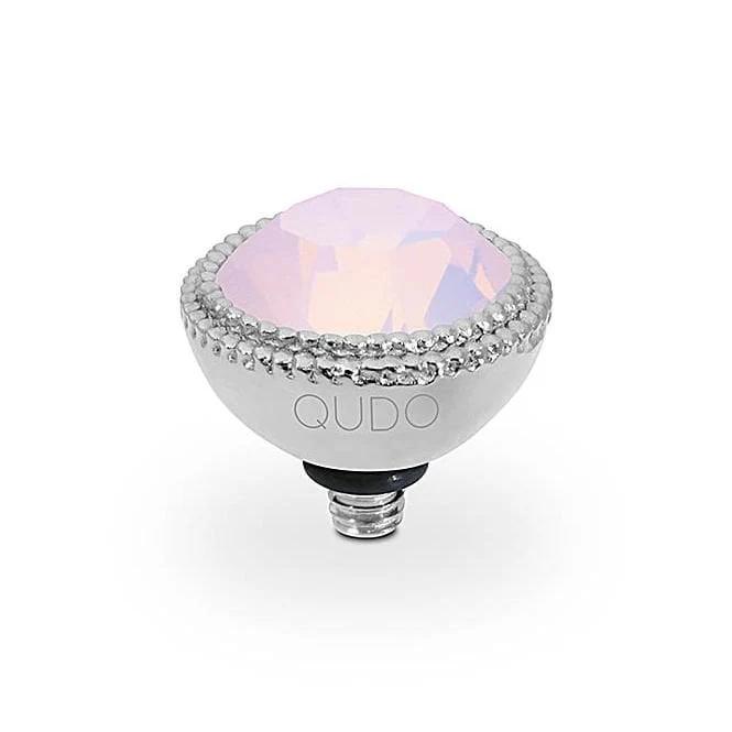 Fabero Silver and Pink Rose Opal Ring Gem Top, 11mm